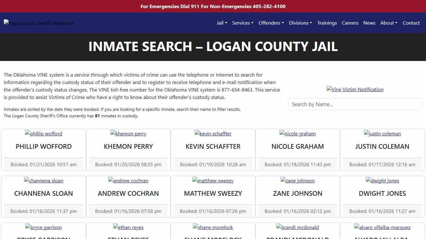 Inmate Search | Logan County Sheriff's Office